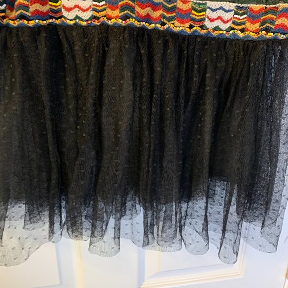 Black and Multicolor Embroidered Women's Top - Picture 4 of 8